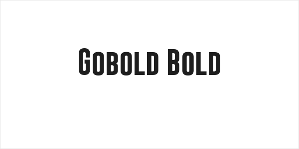 Gobold Bold Logo