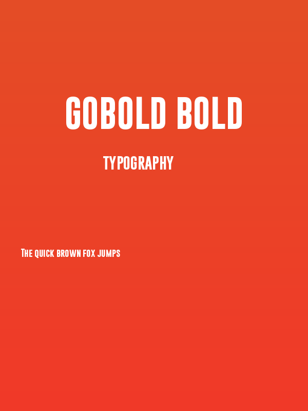 Gobold Bold Poster