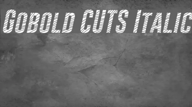 Gobold CUTS Italic Font examples