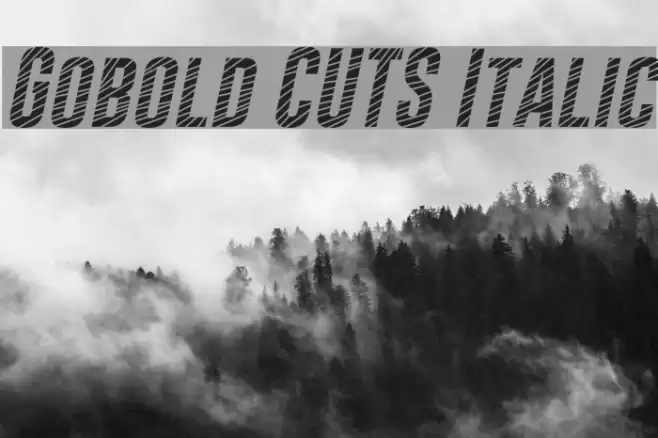 Gobold CUTS Italic Font examples