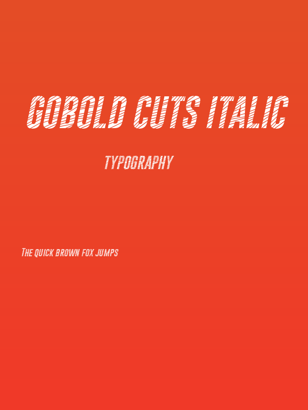 Gobold CUTS Italic Poster