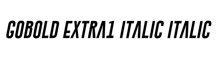 Gobold Extra1 Italic Italic Font