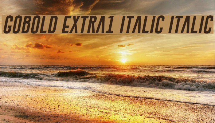 Gobold Extra1 Italic Italic Font examples
