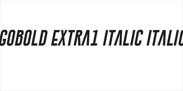Gobold Extra1 Italic Italic Logo