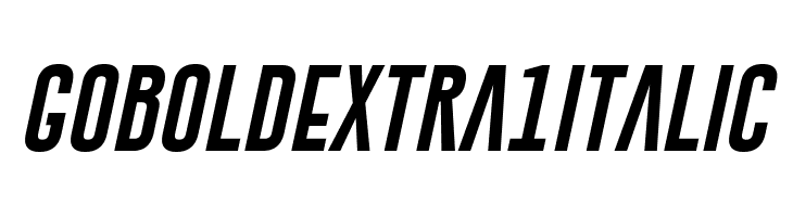 Gobold Extra1 Italic Font