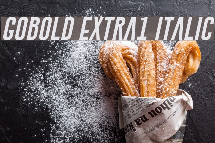 Gobold Extra1 Italic Font examples