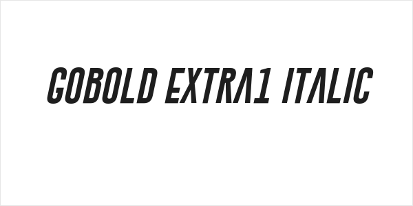 Gobold Extra1 Italic Logo