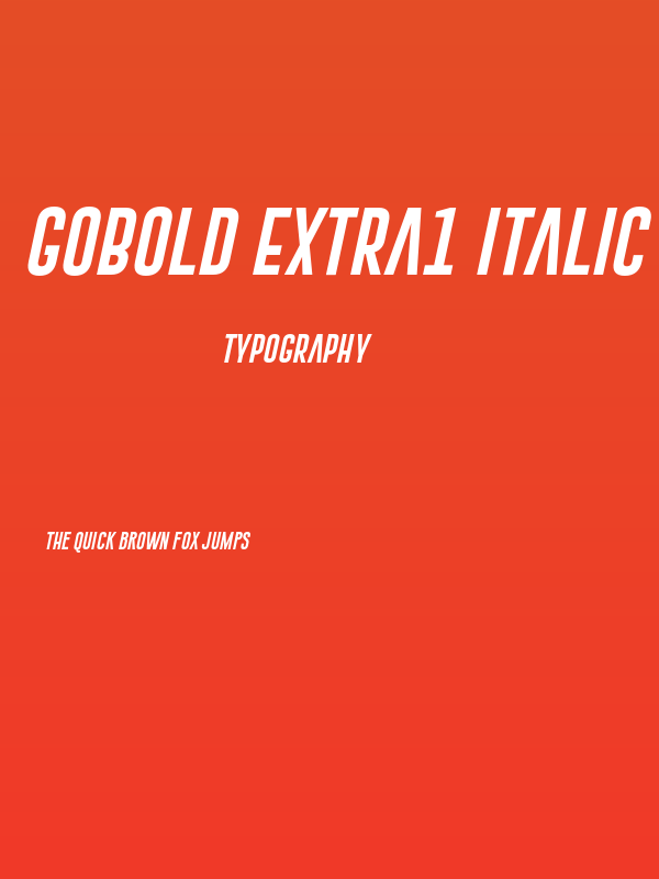 Gobold Extra1 Italic Poster
