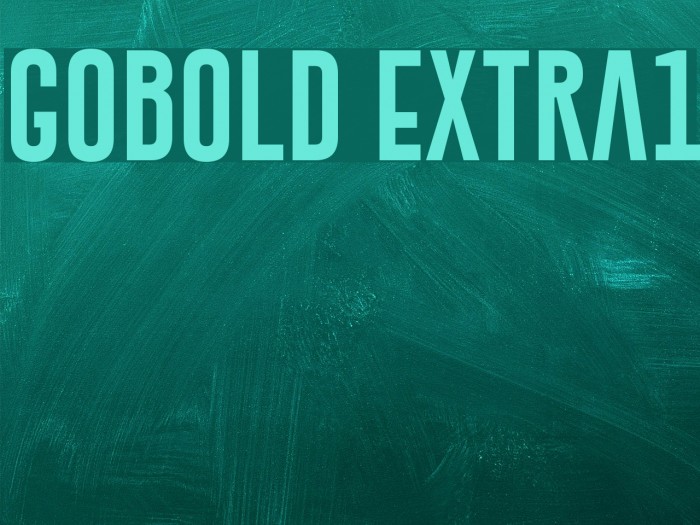 Gobold Extra1 Font examples