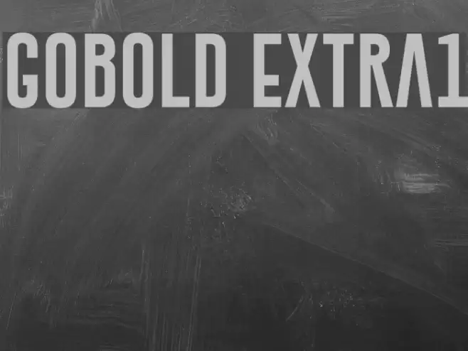 Gobold Extra1 Font examples