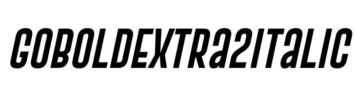 Gobold Extra2 Italic Font