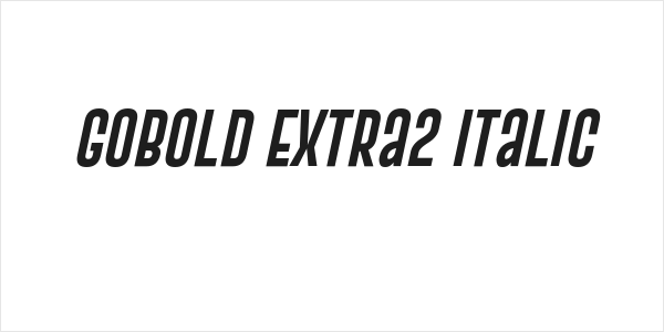 Gobold Extra2 Italic Logo