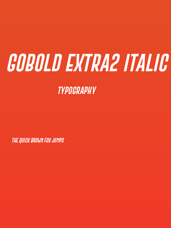 Gobold Extra2 Italic Poster