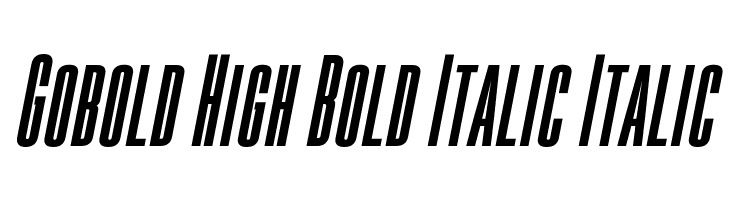 Gobold High Bold Italic Italic Font