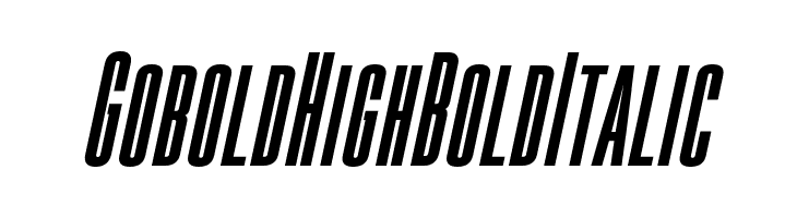 Gobold High Bold Italic Font