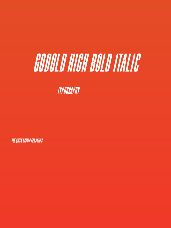 Gobold High Bold Italic Poster