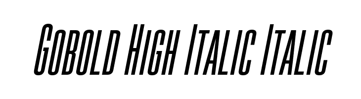 Gobold High Italic Italic Шрифта