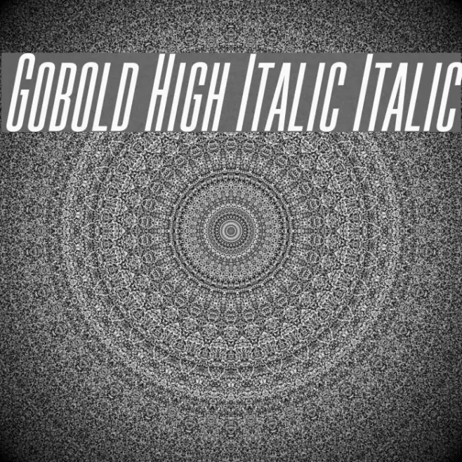 Gobold High Italic Italic Шрифта examples
