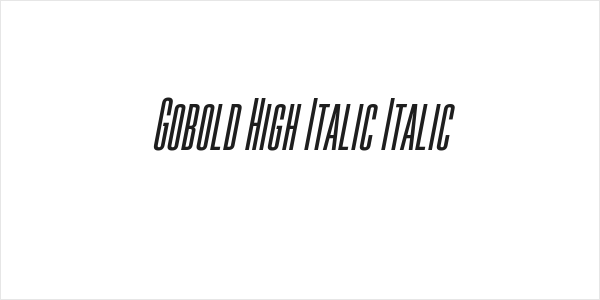 Gobold High Italic Italic Logo