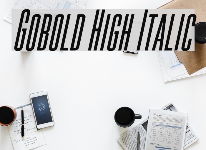 Gobold High Italic Font examples