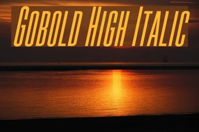 Gobold High Italic Example 2