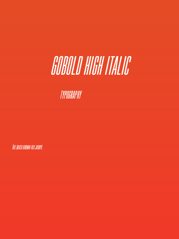 Gobold High Italic Poster