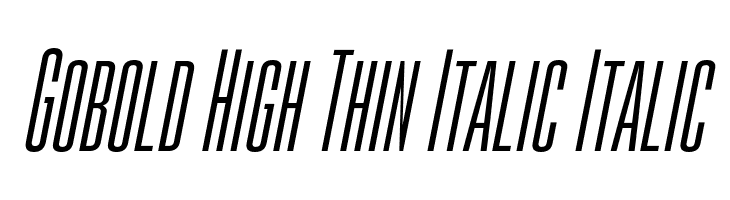 Gobold High Thin Italic Italic  لخطوط تنزيل
