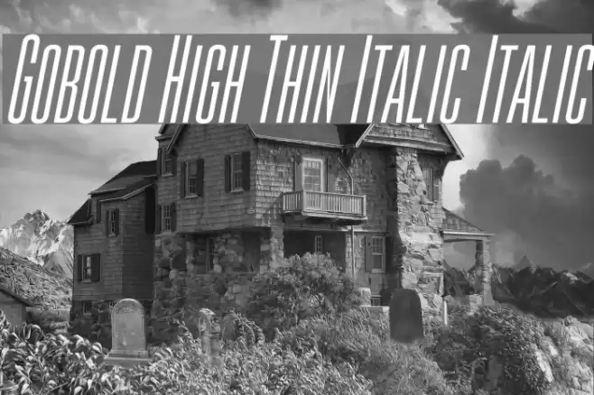 Gobold High Thin Italic Italic examples