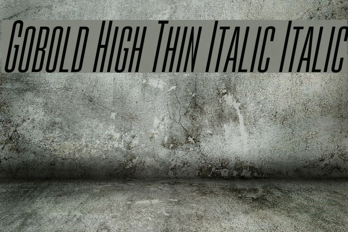 Gobold High Thin Italic Italic Example 2