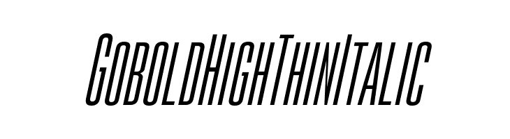Gobold High Thin Italic  नि: शुल्क फ़ॉन्ट्स डाउनलोड
