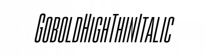 Gobold High Thin Italic  Free Fonts Download