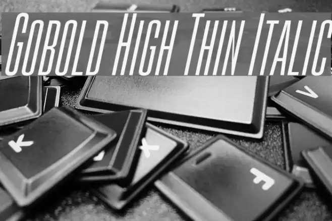 Gobold High Thin Italic examples