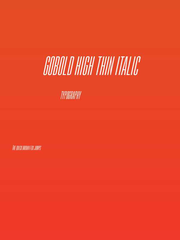 Gobold High Thin Italic Poster