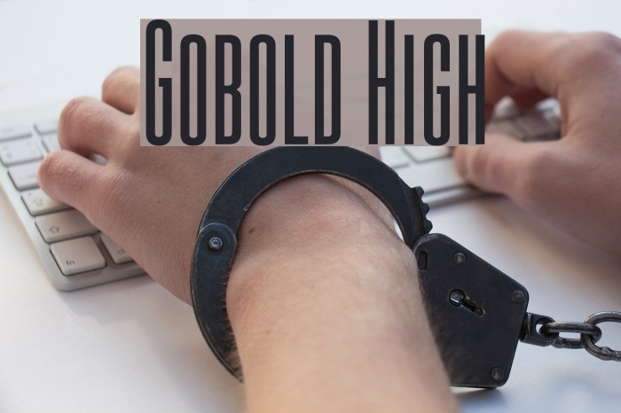 Gobold High Caratteri examples
