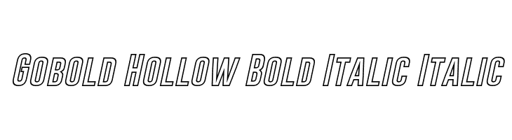Gobold Hollow Bold Italic Italic  नि: शुल्क फ़ॉन्ट्स डाउनलोड