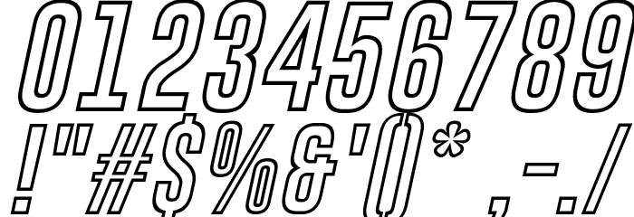 Gobold Hollow Bold Italic Italic Font OTHER CHARS