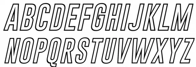 Gobold Hollow Bold Italic Italic Шрифта ВЕРХНИЙ
