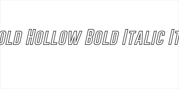 Gobold Hollow Bold Italic Italic Logo
