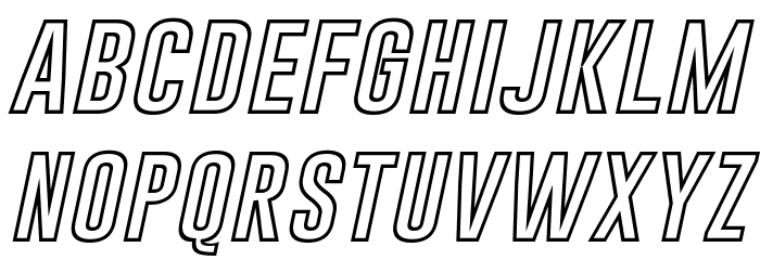 Gobold Hollow Bold Italic Italic Font LOWERCASE
