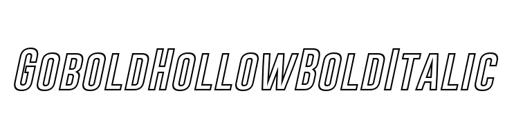 Gobold Hollow Bold Italic  免费字体下载