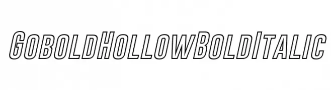 Gobold Hollow Bold Italic  Скачать бесплатные шрифты