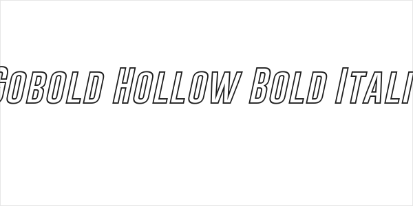 Gobold Hollow Bold Italic Logo