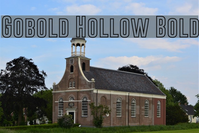 Gobold Hollow Bold Font examples