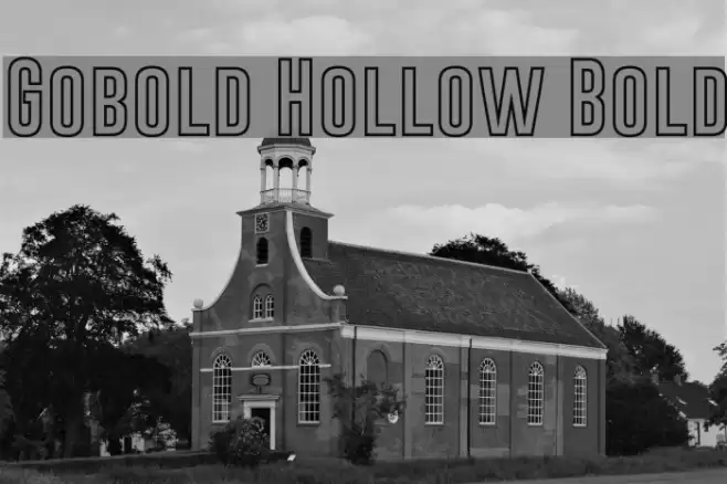 Gobold Hollow Bold フォント examples