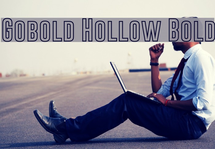Gobold Hollow Bold Font examples
