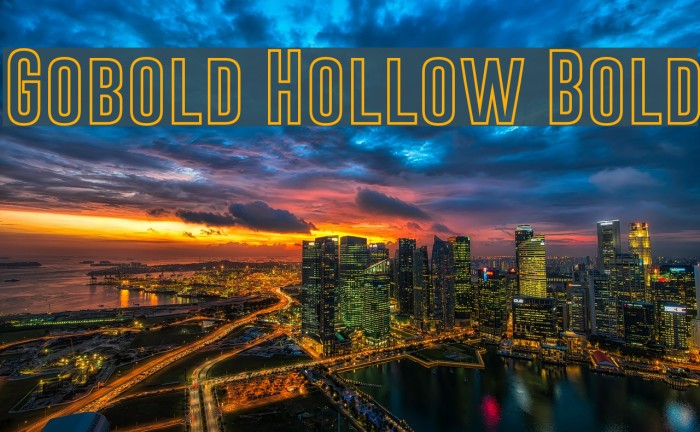 Gobold Hollow Bold Font examples