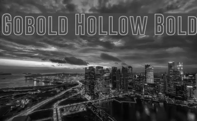 Gobold Hollow Bold フォント examples