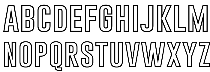 Gobold Hollow Bold Font LOWERCASE