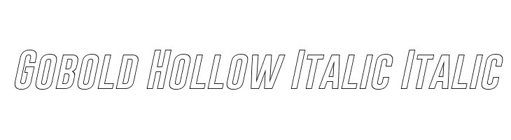 Gobold Hollow Italic Italic Font