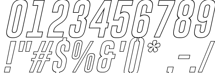 Gobold Hollow Italic Italic Font OTHER CHARS